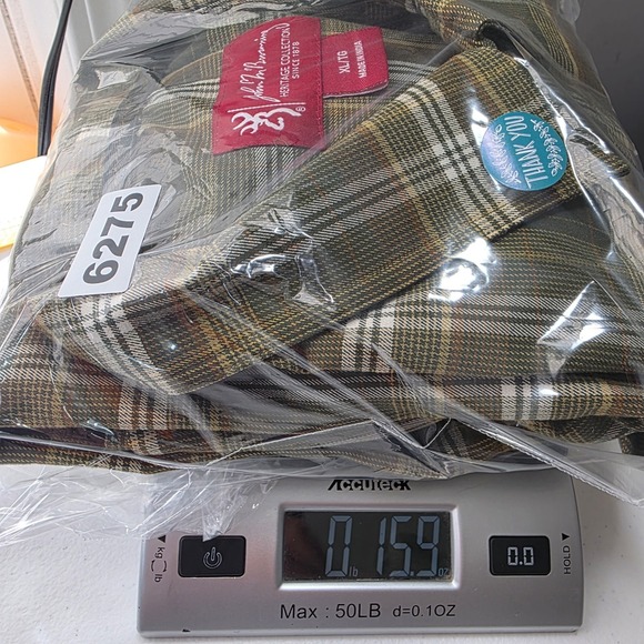 John M Browning Flannel Shirt Mens XL Plaid Gorpcore Hiking Camping Hiker Heavy - Picture 16 of 16